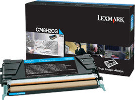 C748H2CG Lexmark  C/X748 Cyan 10K Toner Cartridge