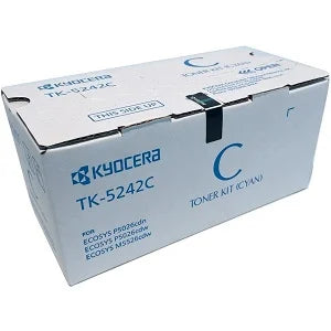 Kyocera Genuine OEM TK-5242C (1T02R7CUS0) Cyan Toner Cartridge (3K YLD)