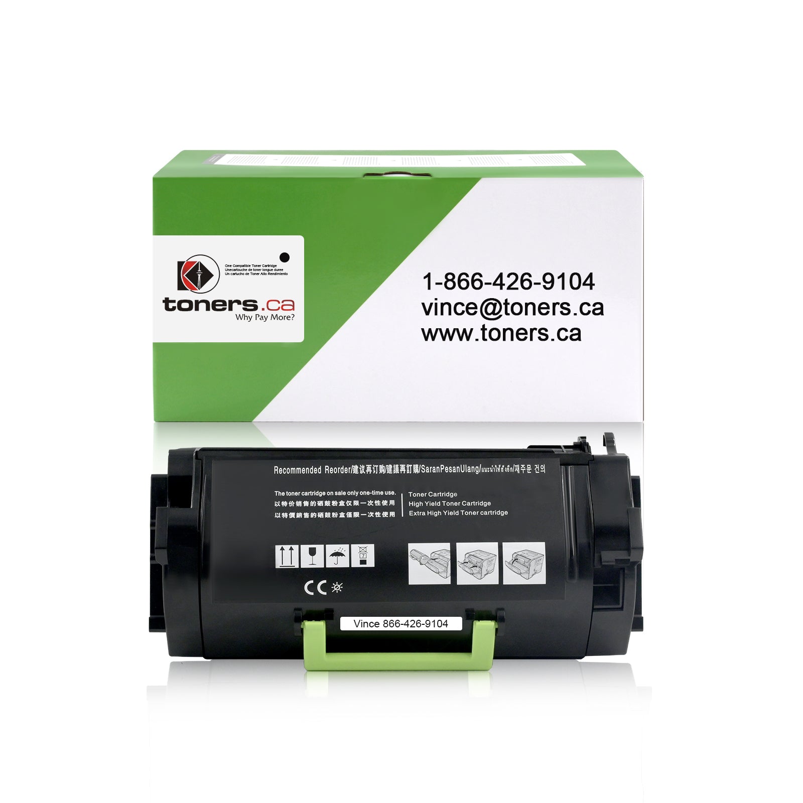 Cartouche Toner Lexmark 62D1X00 Remanufacturé Haute Capacité - Noir - Pour MX710 MX711 MX810 MX811 MX812