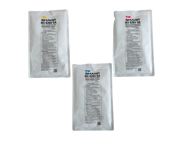 Sharp Genuine OEM MX62NVSA (MX-62NVSA) Color Developer Unit Cyan  Magenta  Yellow (400K YLD)