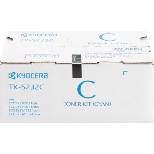 Kyocera Genuine OEM TK-5232C (1T02R9CUS0) High Yield Cyan Toner Cartridge (2.2K)