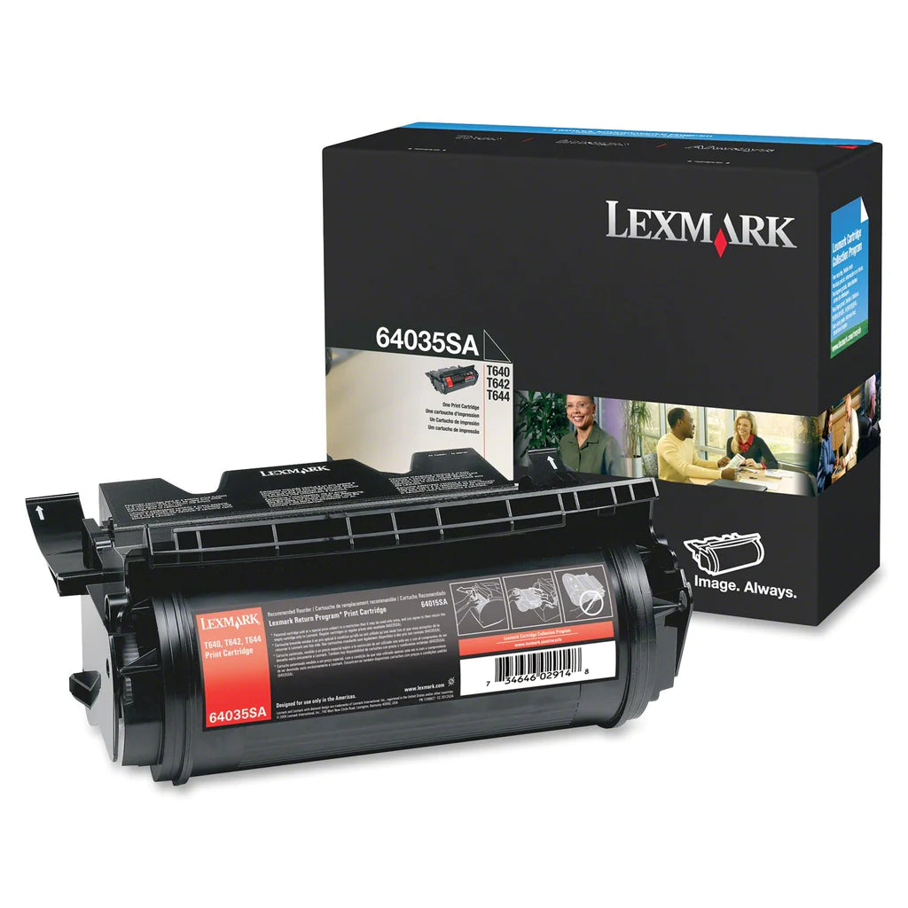 Lexmark T640 Black Toner Cartridge, Standard Yield, Genuine OEM (64035SA)  toners.ca