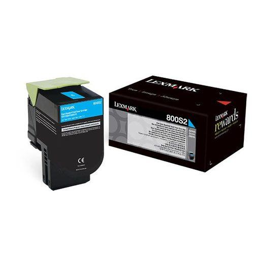Lexmark CX310 Cyan Toner Cartridge, Standard Yield, Genuine OEM (80C0S20, 80C0SCG)