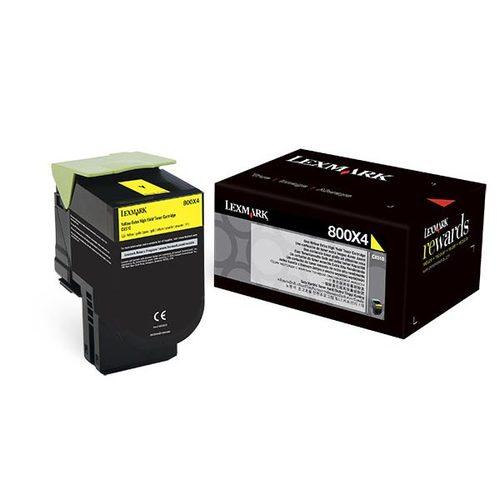 Lexmark CX510 Yellow Toner Cartridge, Extra High Yield, Genuine OEM (80C0X40, 80C0XYG)