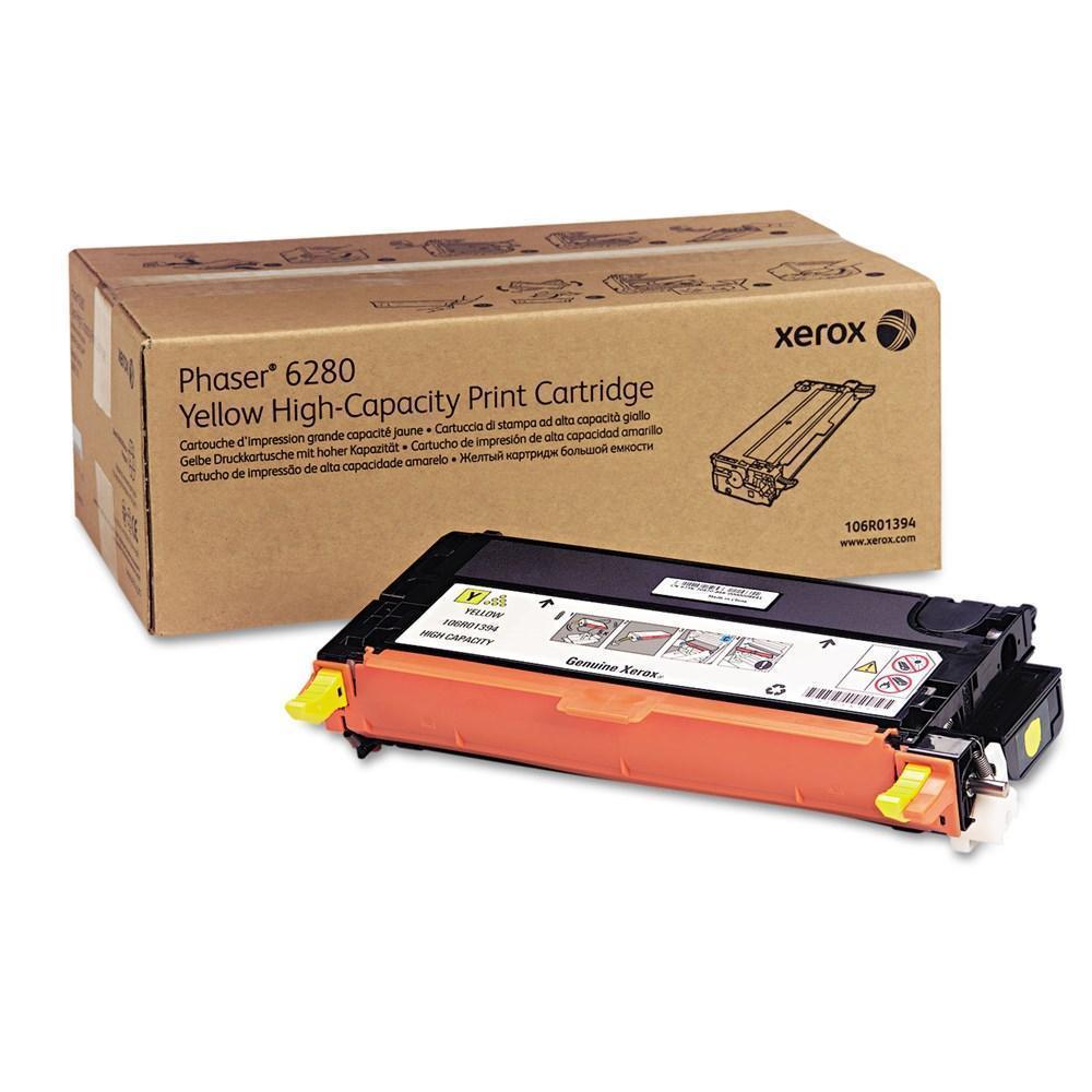 Xerox Phaser 6280 Yellow Toner Cartridge, High Yield, Genuine OEM - toners.ca