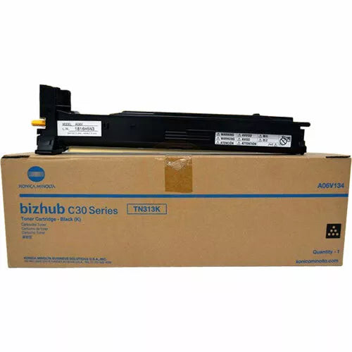 Konica Minolta Genuine OEM A06V134 (TN313K) Black Toner Cartridge (12K YLD)