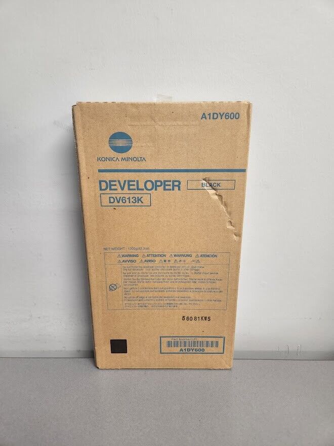 Konica Minolta Genuine OEM DV613K Black Developer (AKA A1DY600) (330K YLD)