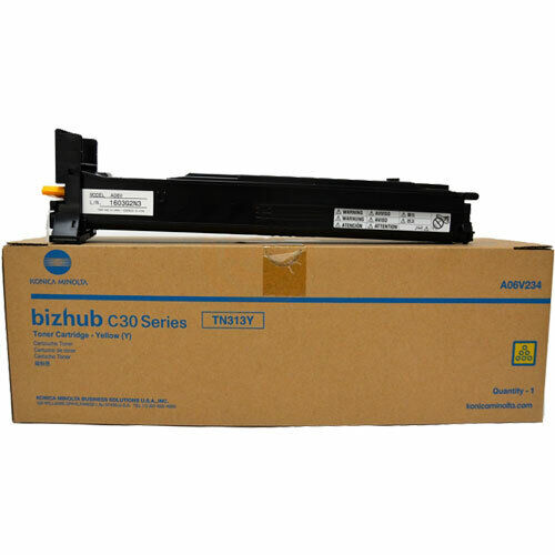 Konica Minolta Genuine OEM A06V234 (TN313Y) Yellow Toner Cartridge (12K YLD)