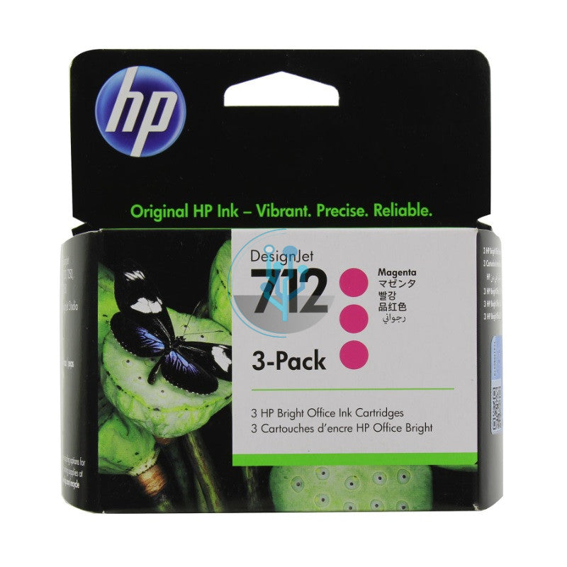HP 712 Magenta Ink Cartridge 3-Pack