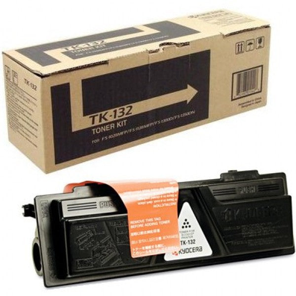 Kyocera Mita Genuine OEM TK132 (TK-132) Black Toner Cartridge (7.5 K YLD)