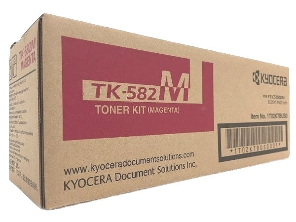 Kyocera Mita Genuine OEM TK582M (TK-582M / 1T02KTBUS0) Magenta Toner Cartridge (2.8K YLD)