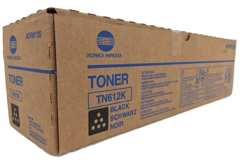 Konica Minolta Genuine OEM A0VW135 (TN612BK  TN-612BK  A0VW130) Black Toner Cartridge (37.5K YLD)