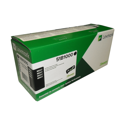 Lexmark MS/MX317, 417, 517, 617 - 2.5K Toner Cartridge Part no.: 51B1000