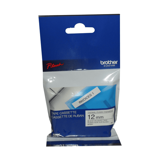 brother-genuine-mk231-black-on-white-non-laminated-tape-for-p-touch-label-makers-12-mm-wide-x-8-m-long