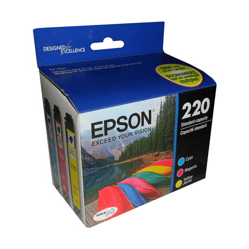 T220520S Epson 220 Durabrite Ultra Combo Pack Color Original Ink Cartridge