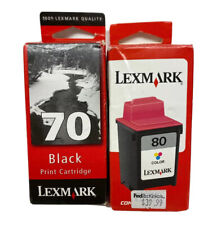Lexmark #70 #80 Black and Colour Combo Pack, Genuine OEM (12A1970, 12A1980)  toners.ca