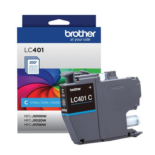 Brother Genuine LC401CS Standard-Yield Cyan Ink Cartridge