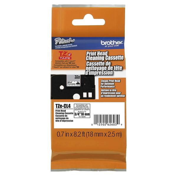 Brother TZCL4 TZ Cleaning 18 mm Tape for P-touch   approx. 100 uses - toners.ca