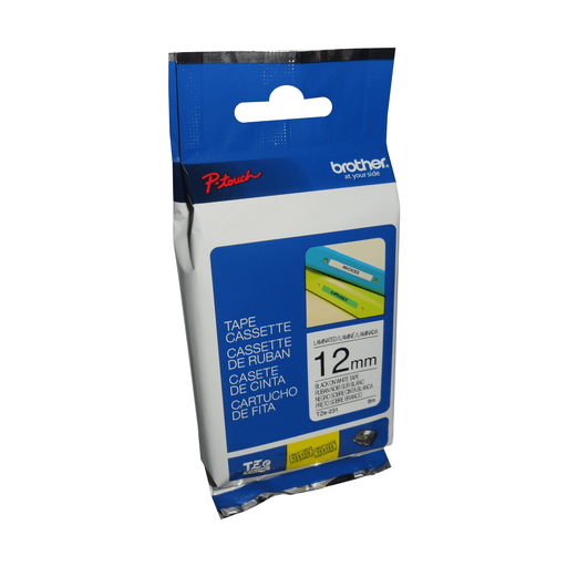 brother-genuine-tze231-black-on-white-laminated-tape-for-p-touch-label-makers-12-mm-wide-x-8-m-long