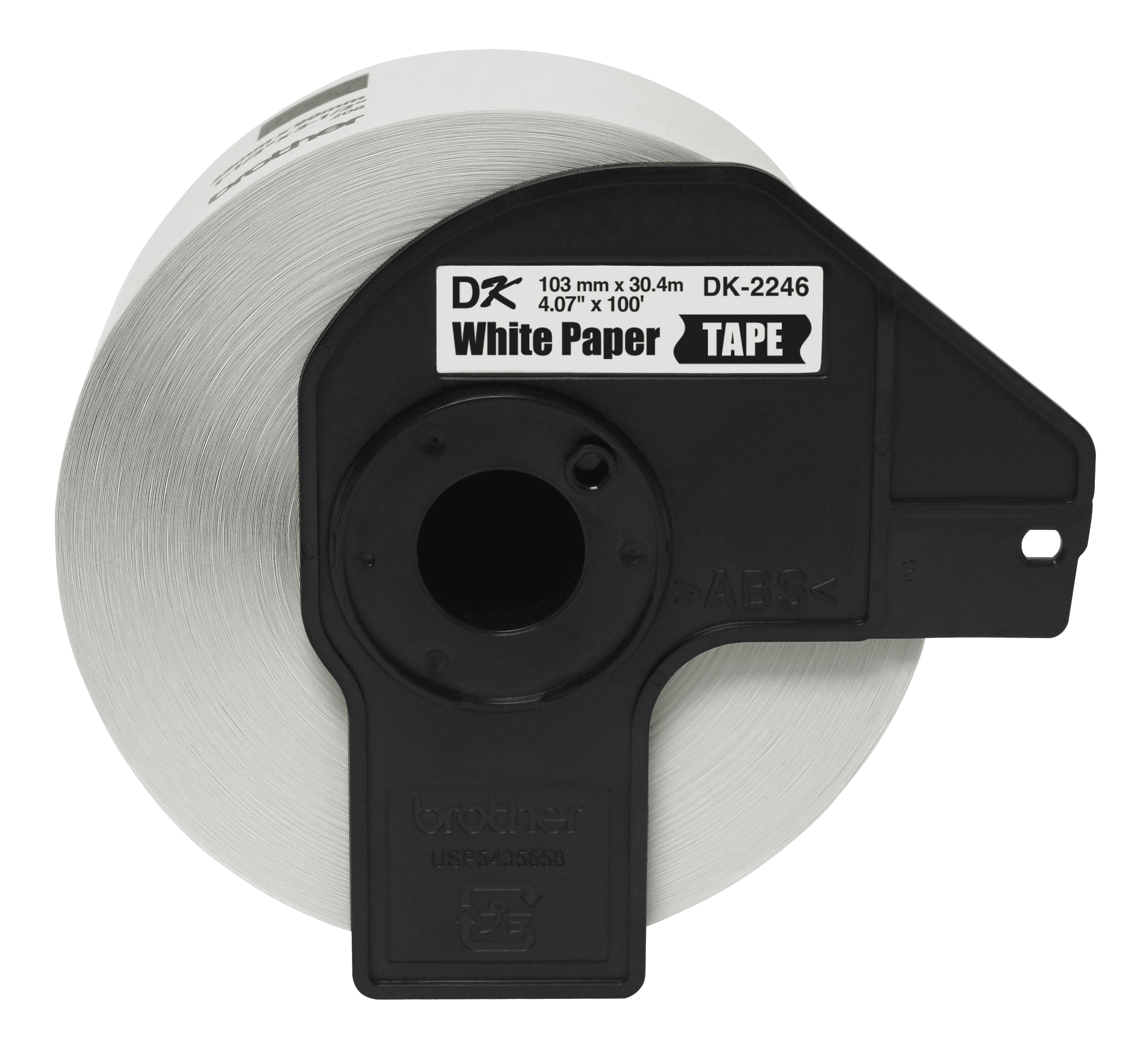 brother-dk-2246-continuous-paper-tape-4-07-in-x-100-ft-103-mm-x-30-4-m-black-on-white  toners.ca