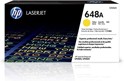 HP CE262A 648A Laser Toner Cartridge Yellow 11K