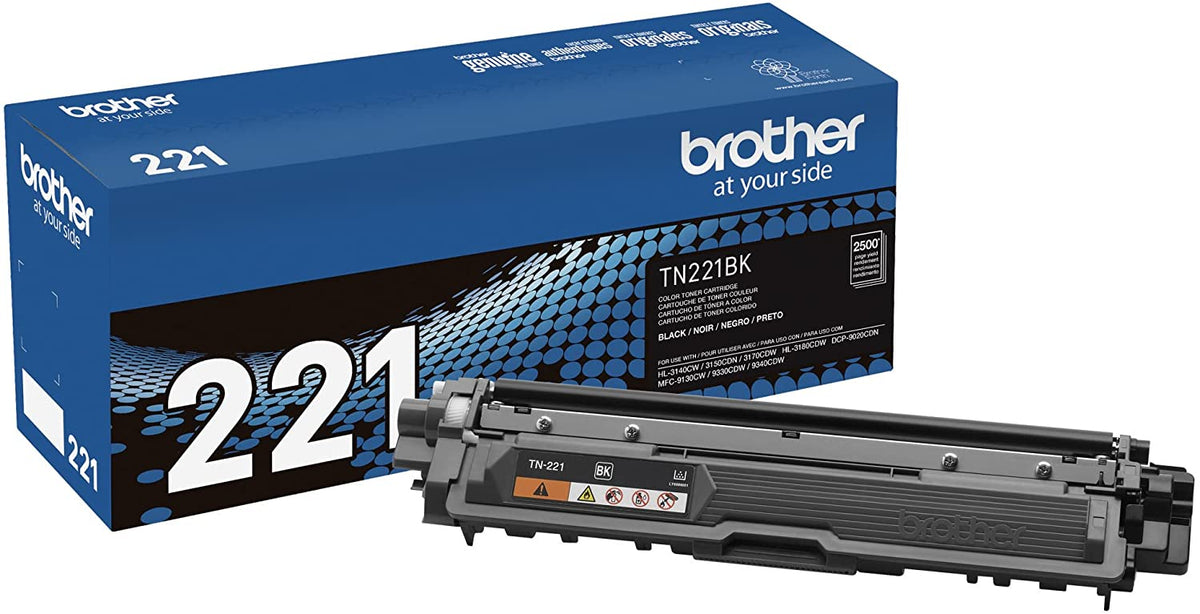 Brother TN-221 black Toner Cartridge, Genuine OEM - toners.ca